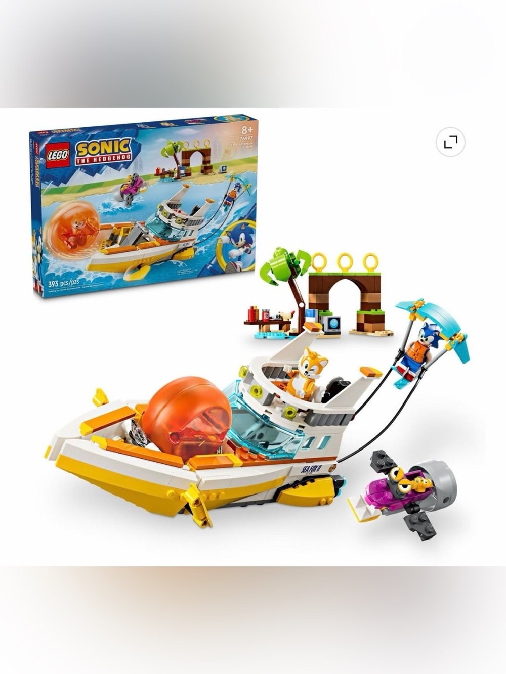 LEGO Sonic the Hedgehog: Tails’ Adventure Boat Building Set, 76997 8+